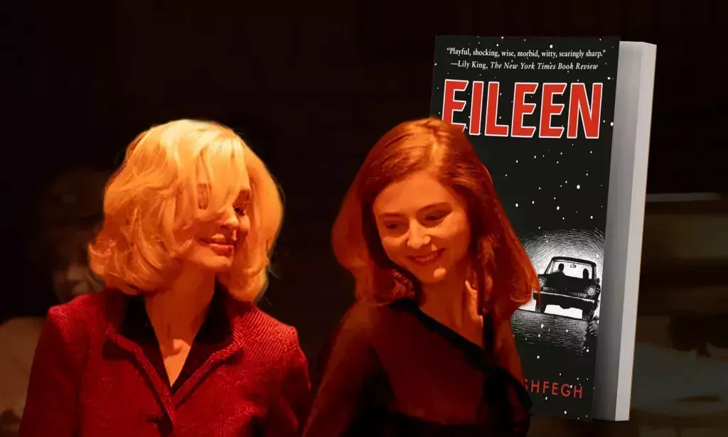 Anne Hathaway and Thomasin McKenzie in Eileen.