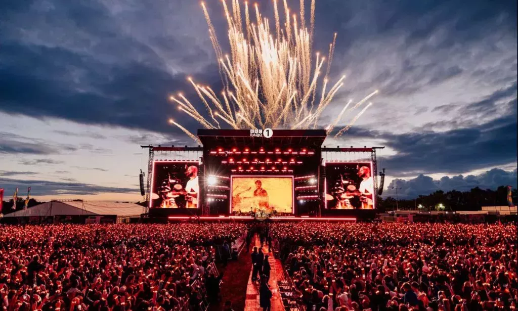 Coldplay on the main stage at BBC Radio 1's Big Weekend