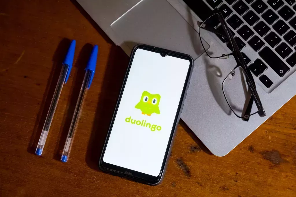 Duolingo app on phone