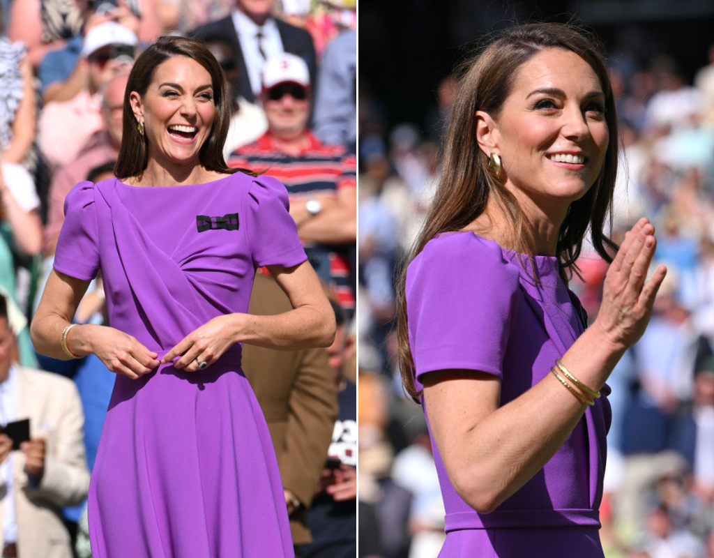 Kate Middleton sonríe en la final de Wimbledon