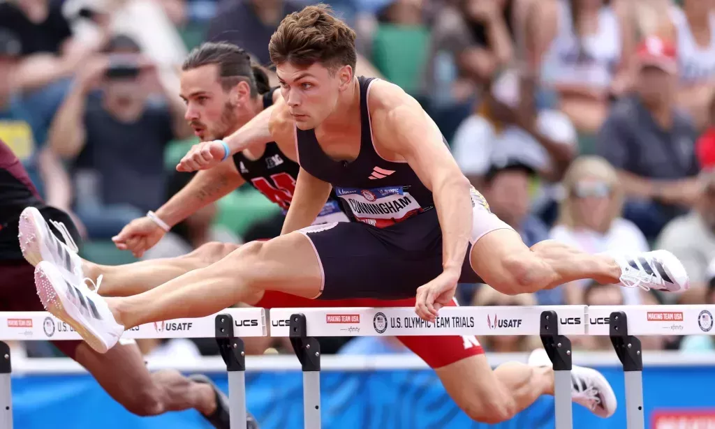 Trey Cunningham during an athletic competition. 