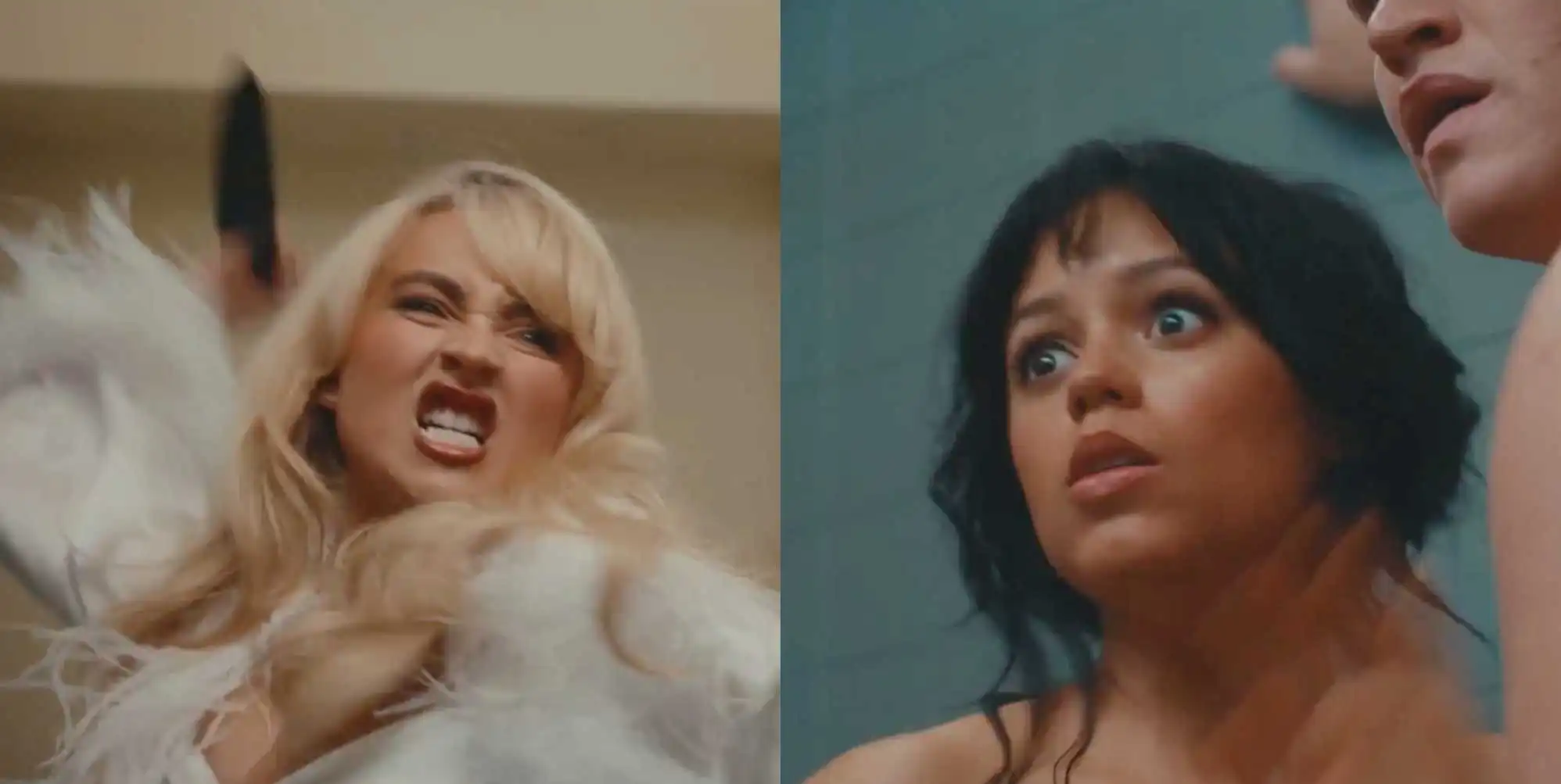 Sabrina Carpenter y Jenna Ortega recrean Psicosis en el vídeo musical de "Taste"