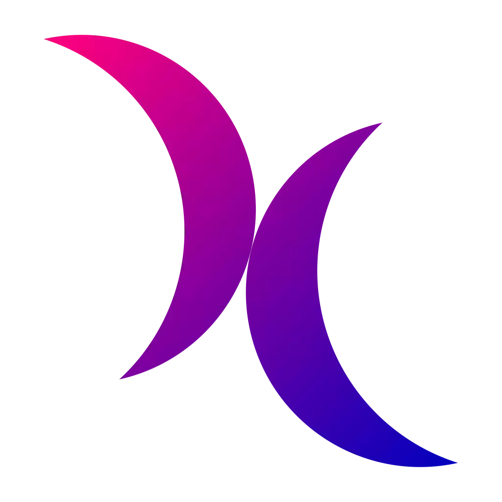 Double crescent moon bisexual symbol