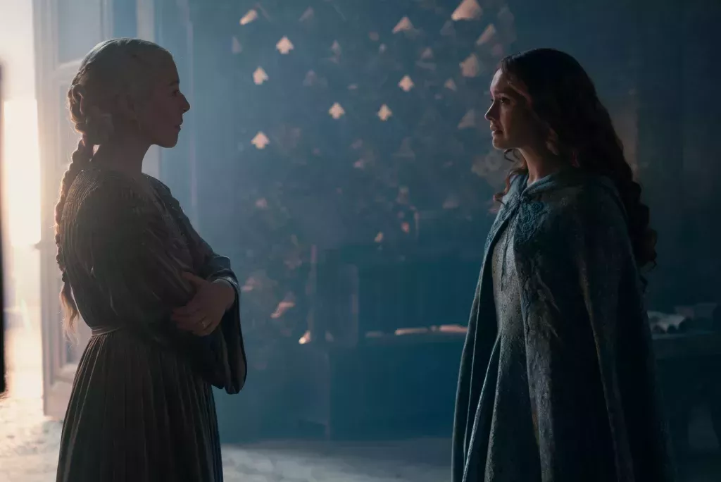 Rhaenyra and Alicent face off.