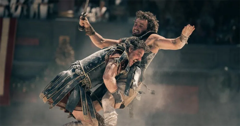 Paul Mescal besó a Pedro Pascal durante el rodaje de la escena de lucha de Gladiator II