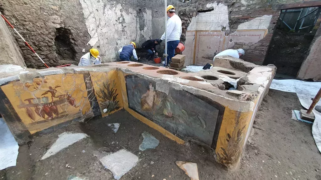 Ancient Roman snack bar in Pompeii