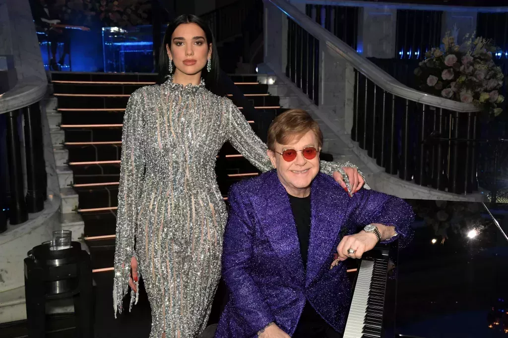 Dua Lipa y Sir Elton John.