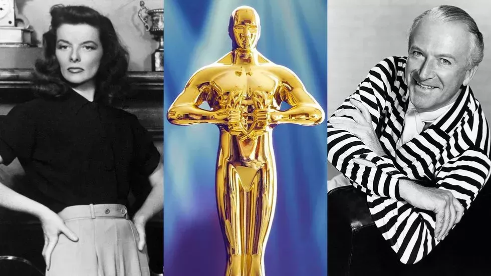 Katharine Hepburn; Academy Award statue; Cecil Beaton.