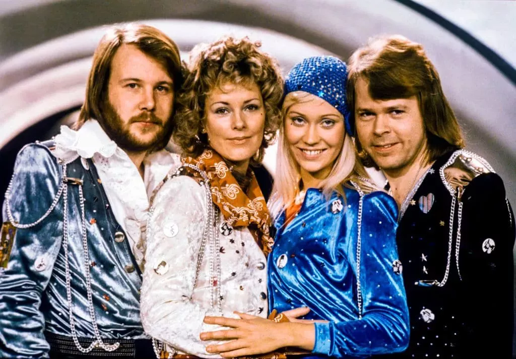 Imagen de ABBA después de ganar el Eurovision.