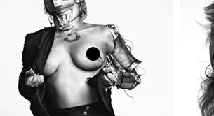 Lady Gaga enseña las tetas bionicas en 'Vogue Italia'