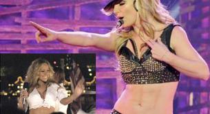 Britney Spears hace un Mariah Carey y se pinta los abdominales