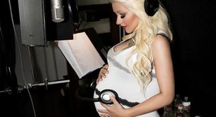 Christina Aguilera, grabando su nuevo disco embarazadísima