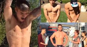 Famosos desnudos en los mejores "ice bucket challenges"