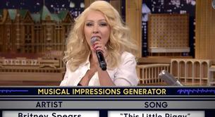 Christina Aguilera imita a Britney Spears con Jimmy Fallon