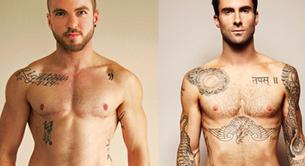 Un transexual recrea la foto de Adam Levine desnudo