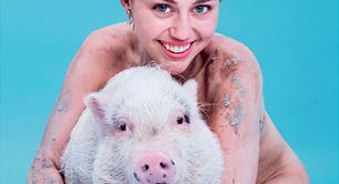 Miley Cyrus desnuda con su cerda en la portada de Paper