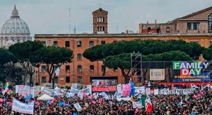 Manifestaciones en Italia a favor y en contra del matrimonio gay