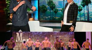 Hombres desnudos y Channing Tatum para presentar 'Magic Mike Live' a Ellen