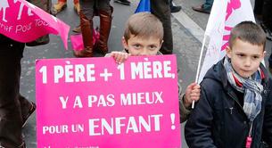 Manifestación homófoba en París contra el matrimonio igualitario