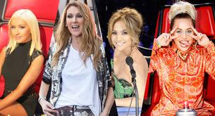 Christina Aguilera, Jennifer Lopez, Miley Cyrus y Celine Dion, en 'The Voice'