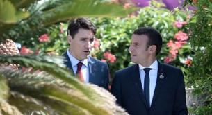 Justin Trudeau y Emmanuel Macron se fotografían juntos y se hacen virales