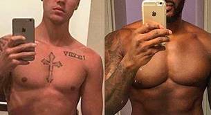 Tyson Beckford desnudo imitando a Justin Bieber