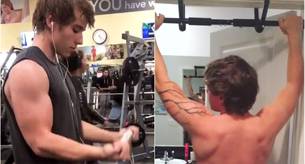 "Alex From Target" desnudo y musculoso en nuevos vídeos de fitness