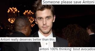 El meme gay de Antoni Porowski al lado de Pete Davidson y Kate Beckinsale