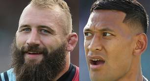 La estrella de rugby Joe Marler trolea a Israel Folau con besos gays