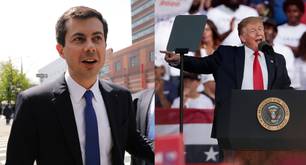 Donald Trump se esfuerza por pronunciar el nombre de Pete Buttigieg